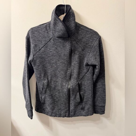 Champion Gray Bomber Jacket with High Collar and Slim Fit - Picture 1 of 10